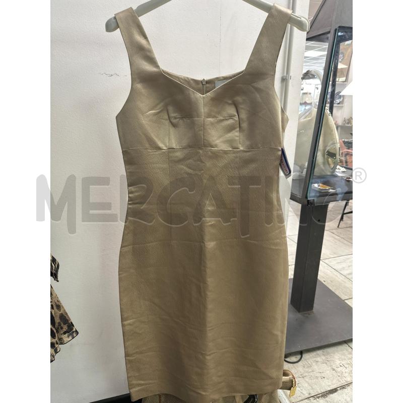 VESTITO DONNA L'ALTRA MODA DORATO SATINATO SMANICATO | Mercatino dell'Usato Montesilvano 1