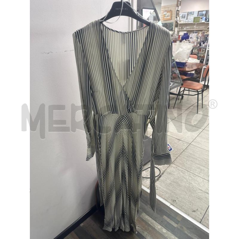 VESTITO DONNA MANGO BIANCO RIGHE LUNGO VELATO | Mercatino dell'Usato Montesilvano 1