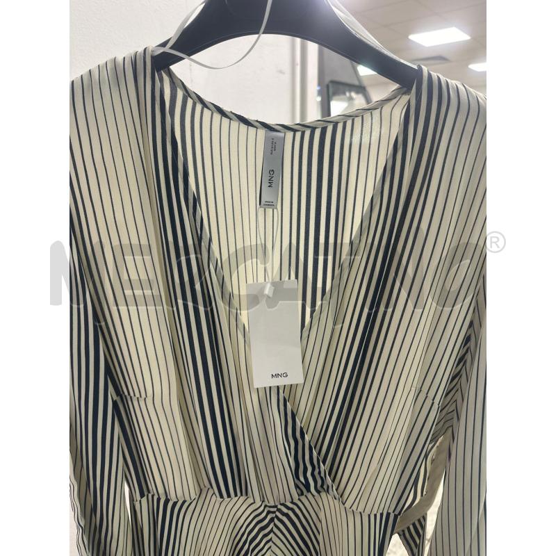VESTITO DONNA MANGO BIANCO RIGHE LUNGO VELATO | Mercatino dell'Usato Montesilvano 2