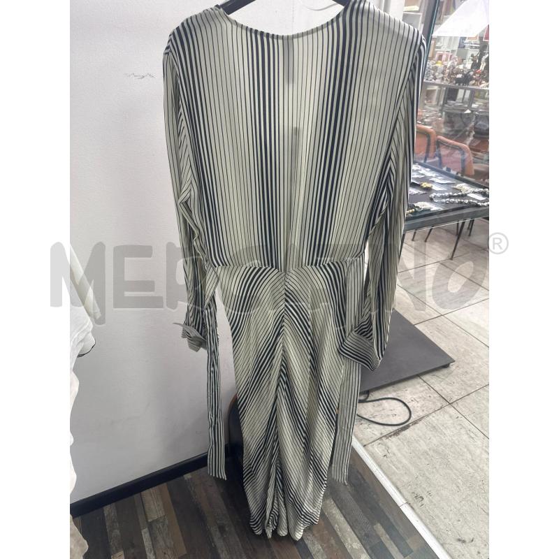 VESTITO DONNA MANGO BIANCO RIGHE LUNGO VELATO | Mercatino dell'Usato Montesilvano 3