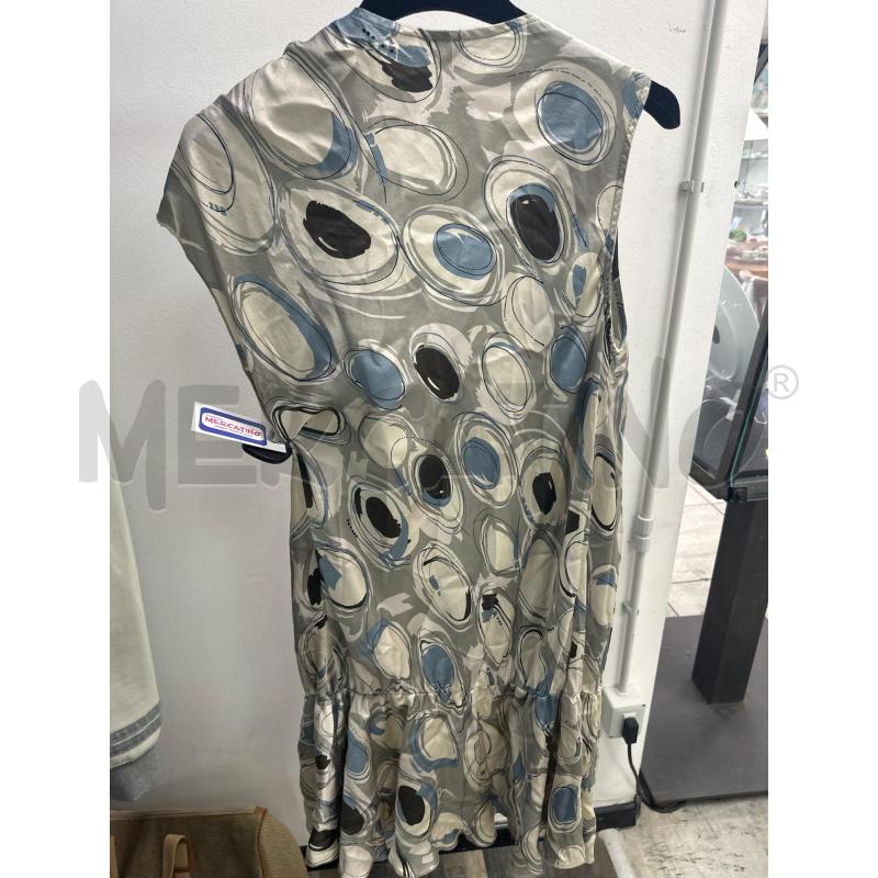 VESTITO DONNA MANILA GRACE GRIGIO AZZURRO SETA | Mercatino dell'Usato Montesilvano 3