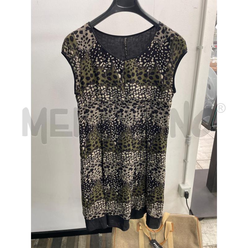 VESTITO DONNA MANILA GRACE MACULATO VERDE NERO TG 42 | Mercatino dell'Usato Montesilvano 1