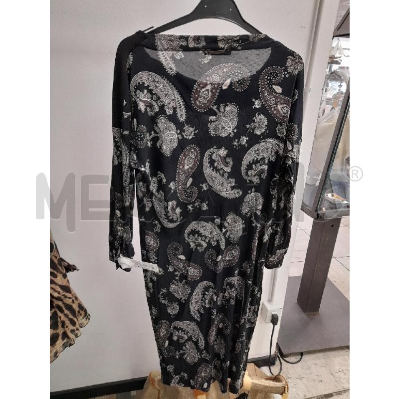 VESTITO DONNA MARELLA NERO MOTIVO PAISLEY  | Mercatino dell'Usato Montesilvano 3