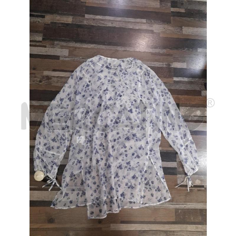 VESTITO DONNA MARINA RINALDI BIANCO FIORI BLU | Mercatino dell'Usato Montesilvano 2