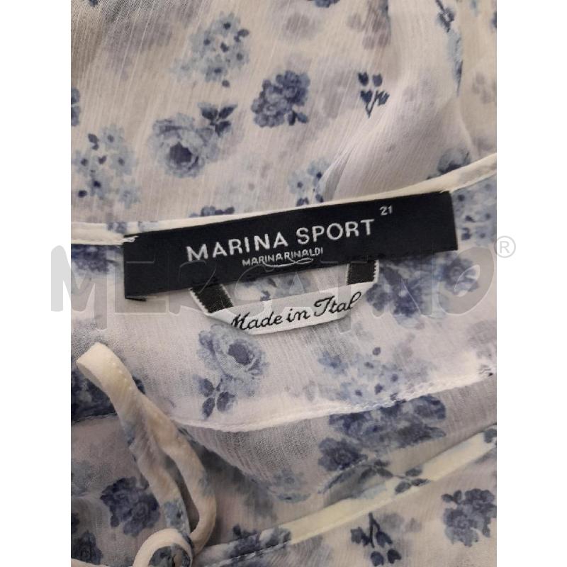 VESTITO DONNA MARINA RINALDI BIANCO FIORI BLU | Mercatino dell'Usato Montesilvano 3