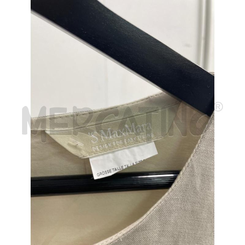 VESTITO DONNA MAXMARA BEIGE FASCIA DORATA  | Mercatino dell'Usato Montesilvano 2