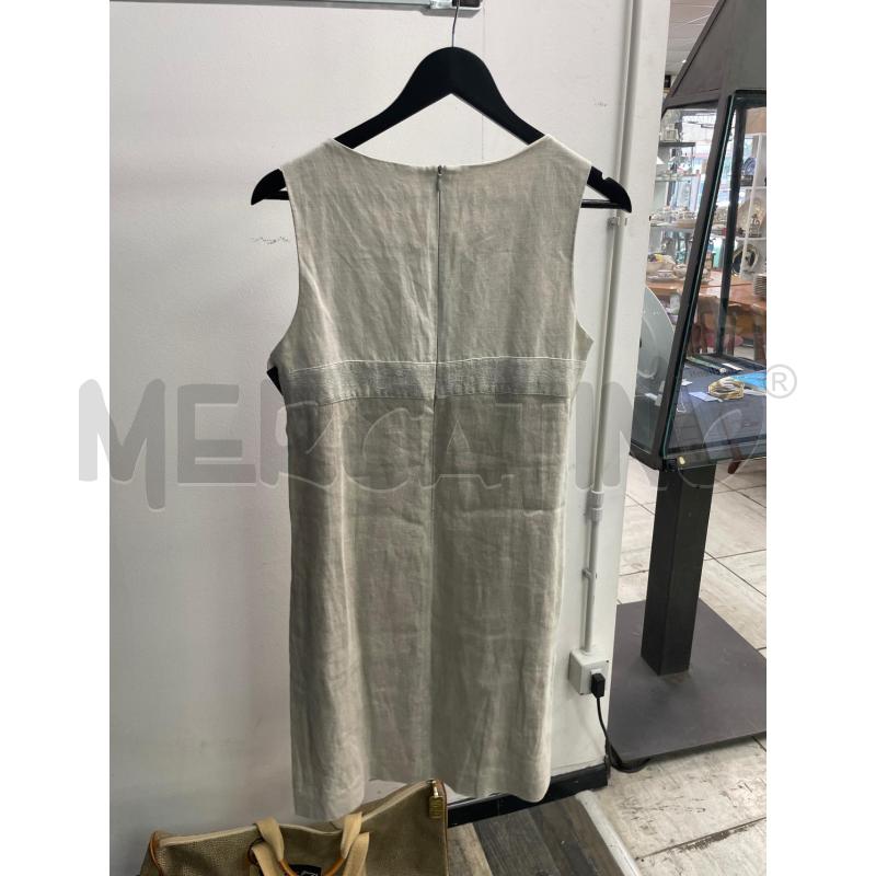VESTITO DONNA MAXMARA BEIGE FASCIA DORATA  | Mercatino dell'Usato Montesilvano 3