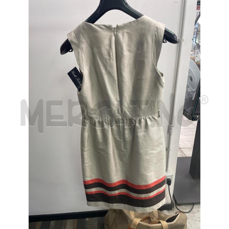 VESTITO DONNA MAX & CO BEIGE RIGA ROSSO 40  | Mercatino dell'Usato Montesilvano 2