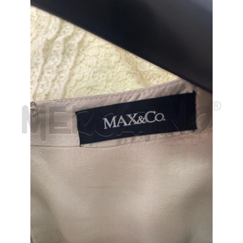 VESTITO DONNA MAX & CO BEIGE RIGA ROSSO 40  | Mercatino dell'Usato Montesilvano 3