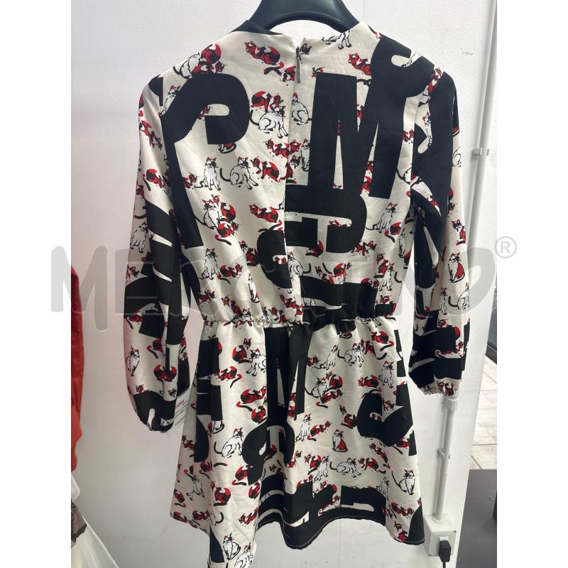 VESTITO DONNA MSGM BIANCO NERO GATTI | Mercatino dell'Usato Montesilvano 3