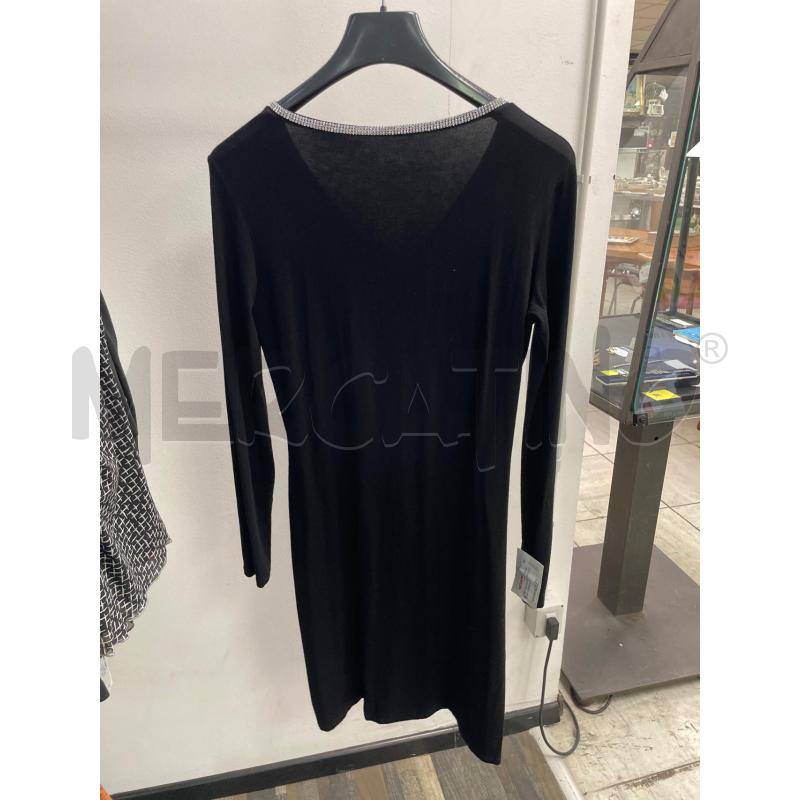 VESTITO DONNA NERO COLLO STRASS TG L | Mercatino dell'Usato Montesilvano 2