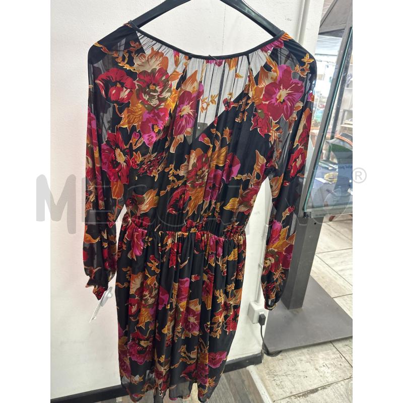 VESTITO DONNA NERO DIXIE FIORI ROSSI GIALLI | Mercatino dell'Usato Montesilvano 3