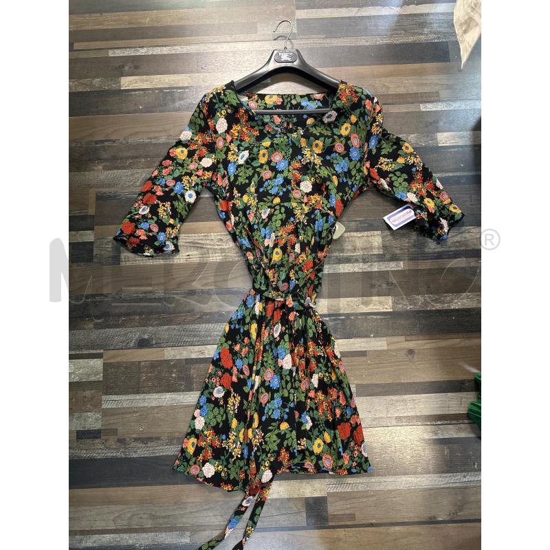 VESTITO DONNA NERO FIORATO SMARCHIATOMANICA 3/4 | Mercatino dell'Usato Montesilvano 1