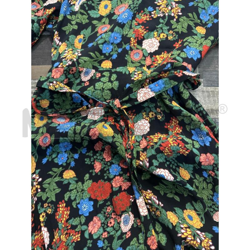 VESTITO DONNA NERO FIORATO SMARCHIATOMANICA 3/4 | Mercatino dell'Usato Montesilvano 2