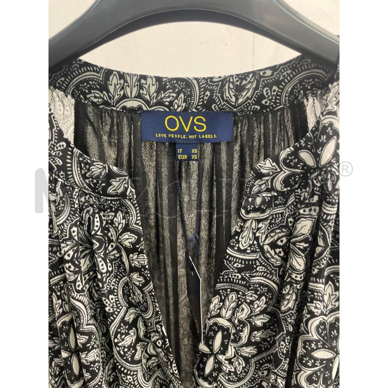 VESTITO DONNA OVS NERO FANTASIA BIANCA | Mercatino dell'Usato Montesilvano 2