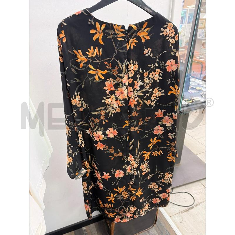 VESTITO DONNA OVS NERO FIORI ROSATI ARANCIO | Mercatino dell'Usato Montesilvano 2