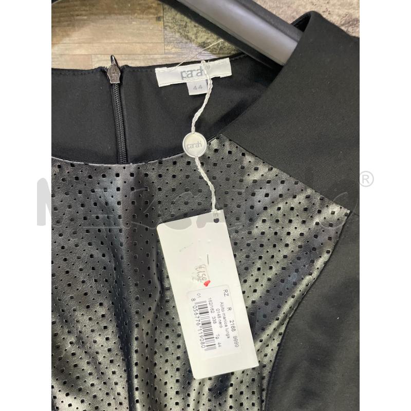 VESTITO DONNA PARAH NERO LUNGO INSERTI ECOPELLE | Mercatino dell'Usato Montesilvano 2