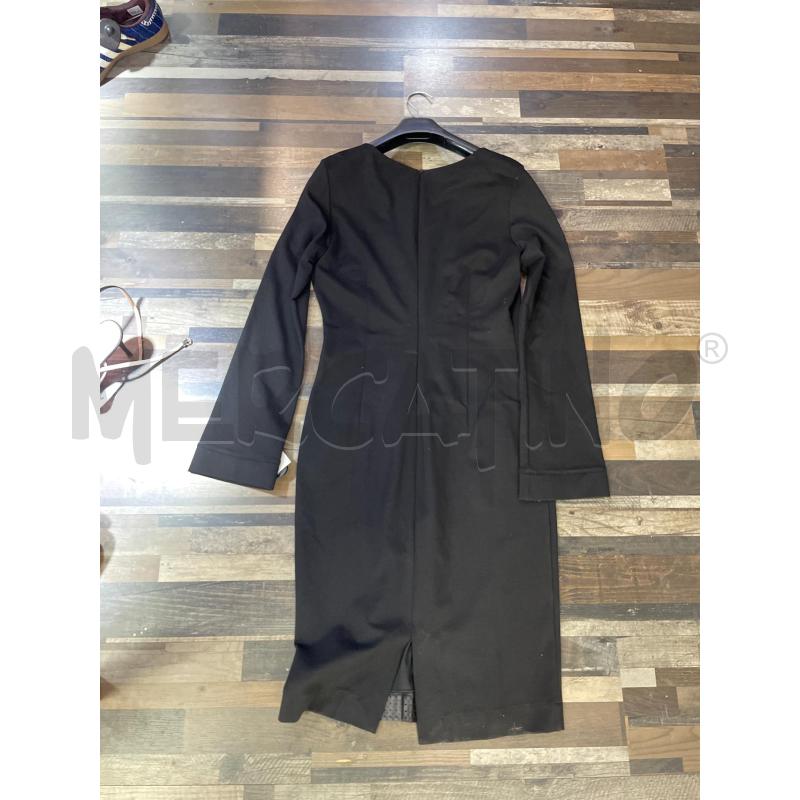 VESTITO DONNA PARAH NERO LUNGO INSERTI ECOPELLE | Mercatino dell'Usato Montesilvano 3
