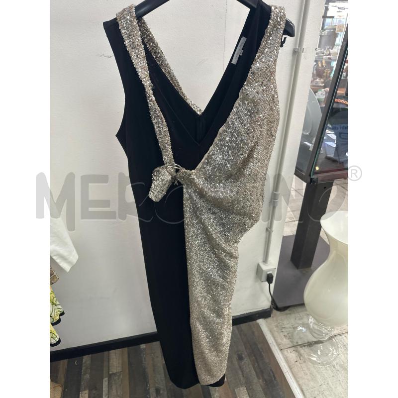 VESTITO DONNA PATRIZIA PEPE NERO PALLETTES ARGENTATE LUNGO  | Mercatino dell'Usato Montesilvano 1
