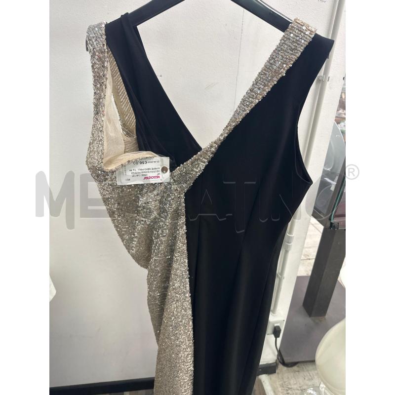 VESTITO DONNA PATRIZIA PEPE NERO PALLETTES ARGENTATE LUNGO  | Mercatino dell'Usato Montesilvano 4