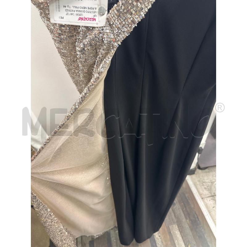 VESTITO DONNA PATRIZIA PEPE NERO PALLETTES ARGENTATE LUNGO  | Mercatino dell'Usato Montesilvano 5