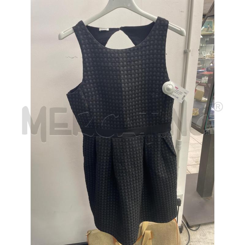 VESTITO DONNA PIMKIE NERO SMANICATO QUADRATINI RILIEVO | Mercatino dell'Usato Montesilvano 1