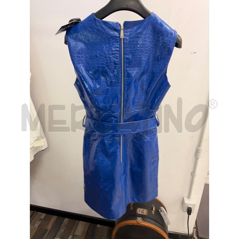 VESTITO DONNA PINKO BLU LUCIDO STAMPATO RETTILE | Mercatino dell'Usato Montesilvano 3
