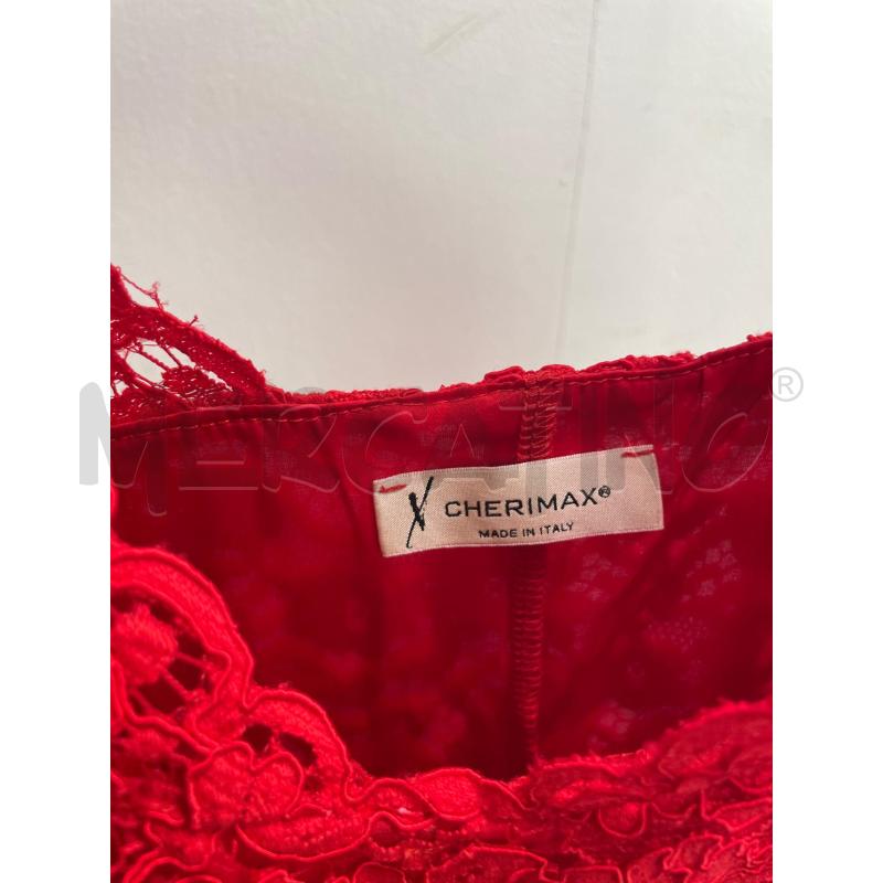 VESTITO DONNA PIZZO ROSSO CHERIMAX COLLO V | Mercatino dell'Usato Montesilvano 2