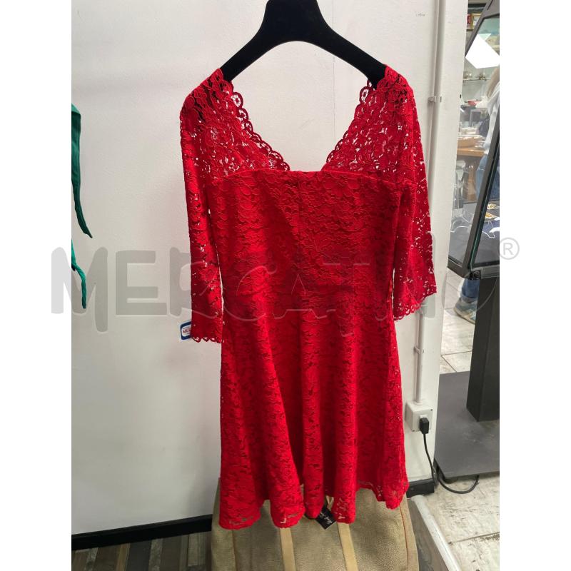 VESTITO DONNA PIZZO ROSSO CHERIMAX COLLO V | Mercatino dell'Usato Montesilvano 3
