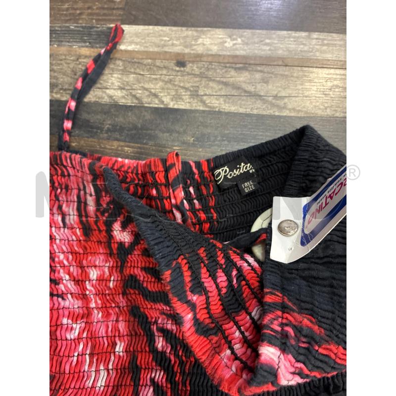 VESTITO DONNA POSITANO NERO ROSSOSIZE FREE | Mercatino dell'Usato Montesilvano 4