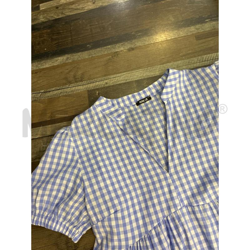 VESTITO DONNA QUADRI CELESTE NUNA | Mercatino dell'Usato Montesilvano 3