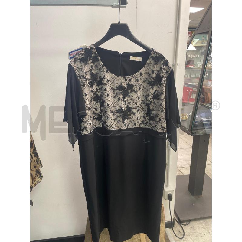 VESTITO DONNA RACAL NERO BIANCO PAILLETTES CERIMONIA TG GRANDE | Mercatino dell'Usato Montesilvano 1