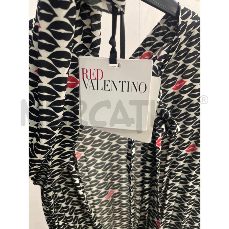 VESTITO DONNA RED VALENTINO BIANCO BOCCHE NERE ROSSE | Mercatino dell'Usato Montesilvano 3