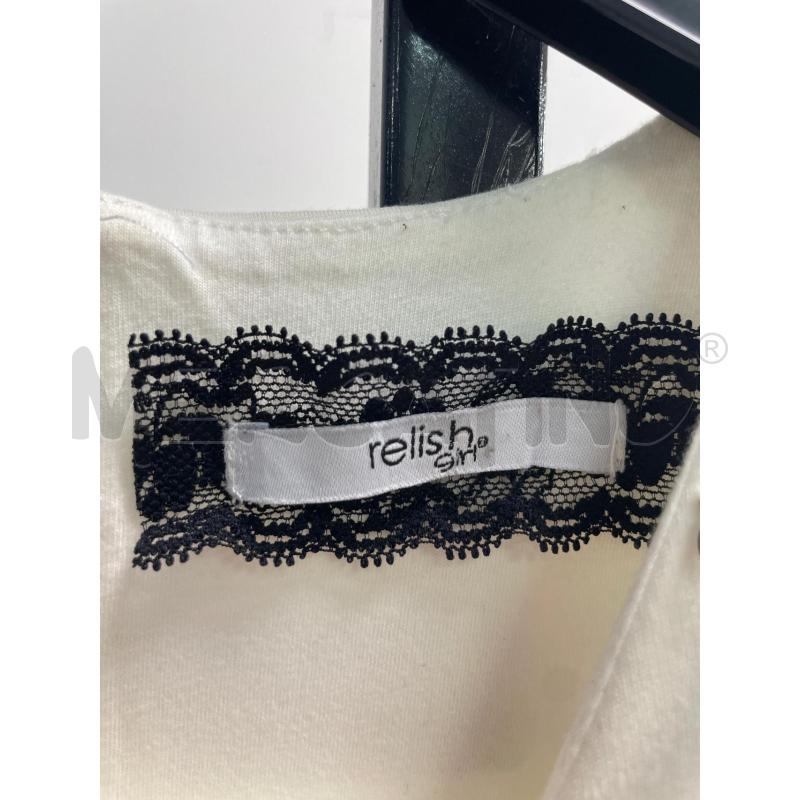 VESTITO DONNA RELISH BIANCO GONNA NERA LAVORATO | Mercatino dell'Usato Montesilvano 2