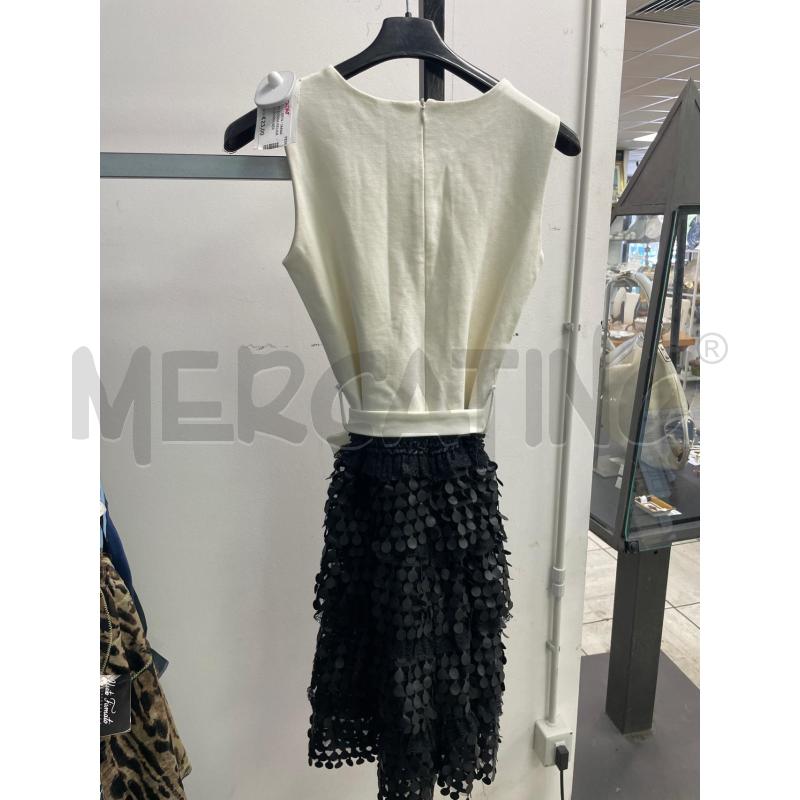 VESTITO DONNA RELISH BIANCO GONNA NERA LAVORATO | Mercatino dell'Usato Montesilvano 3