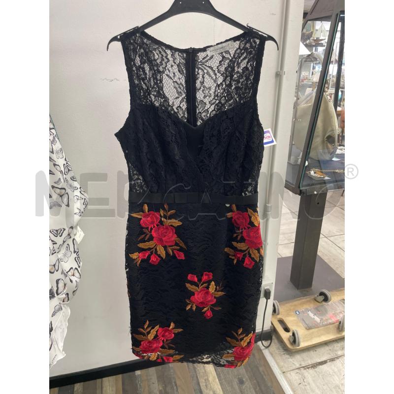 VESTITO DONNA RINASCIMENTO PIZZO NERO ROSSO TG L | Mercatino dell'Usato Montesilvano 1