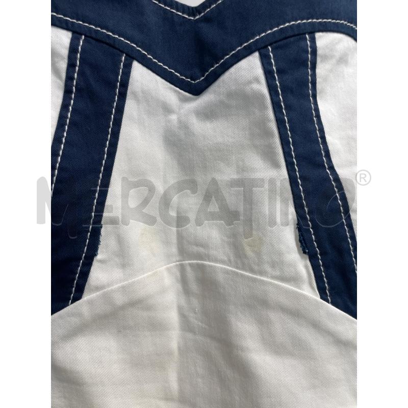 VESTITO DONNA ROCCO BAROCCO BIANCO SCOLLO CUORE DETT BLU | Mercatino dell'Usato Montesilvano 2