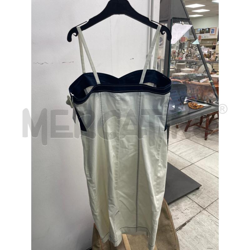 VESTITO DONNA ROCCO BAROCCO BIANCO SCOLLO CUORE DETT BLU | Mercatino dell'Usato Montesilvano 3
