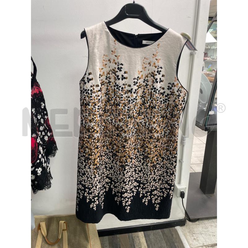 VESTITO DONNA ROSA NERO FOGLIE PRECIS | Mercatino dell'Usato Montesilvano 1