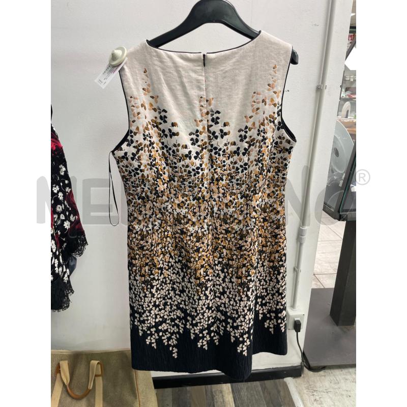 VESTITO DONNA ROSA NERO FOGLIE PRECIS | Mercatino dell'Usato Montesilvano 3