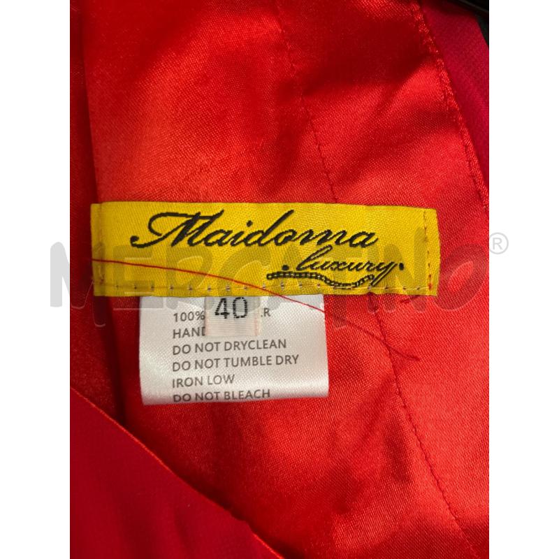 VESTITO DONNA ROSSO COLLETTO STRASS MAIDOMA | Mercatino dell'Usato Montesilvano 3
