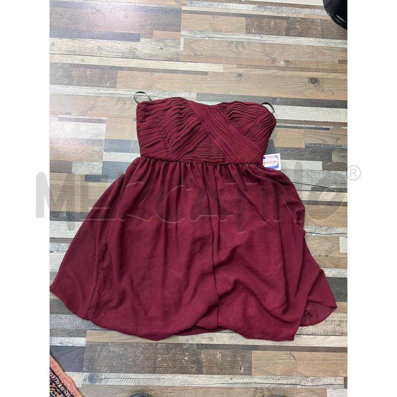 VESTITO DONNA ROSSO FOREVER 21 PLISETTATO CORTO | Mercatino dell'Usato Montesilvano 1