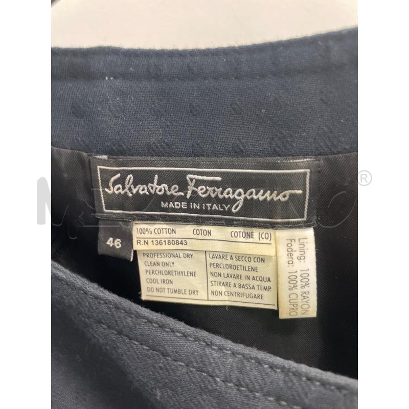 VESTITO DONNA SALVATORE FERRAGAMO BLU FIOCCO NERO ELEGANTE | Mercatino dell'Usato Montesilvano 2
