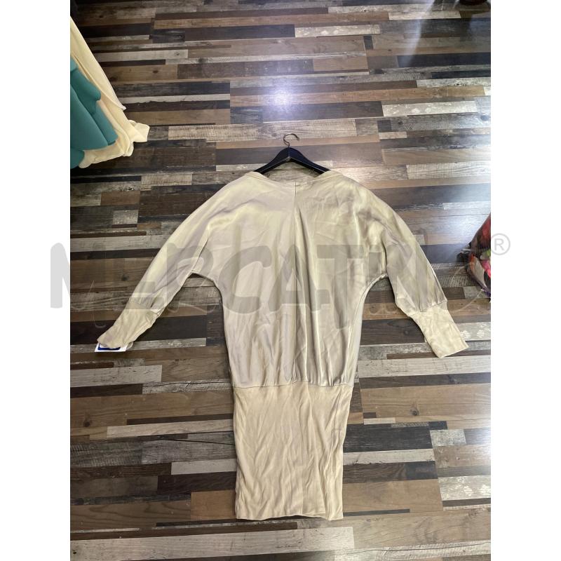 VESTITO DONNA SATINATO BEIGE SILVIAN HEACH | Mercatino dell'Usato Montesilvano 3