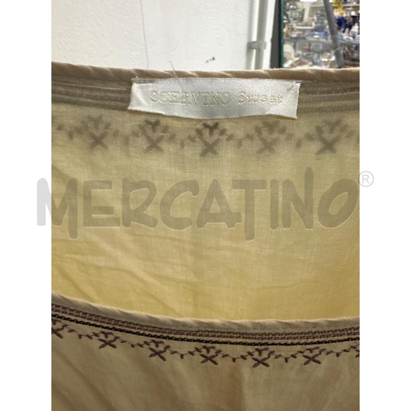 VESTITO DONNA SCERVINO BEIGE FANTASIA RICAMI  | Mercatino dell'Usato Montesilvano 2