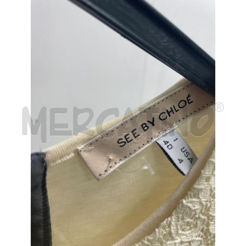 VESTITO DONNA SEE BY CHLOE BEIGE GRIGIO TG 40 | Mercatino dell'Usato Montesilvano 2