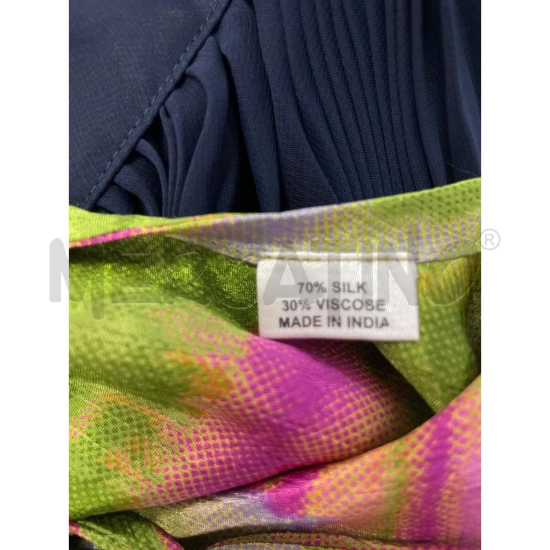 VESTITO DONNA SETA VERDE FANTASIA | Mercatino dell'Usato Montesilvano 3