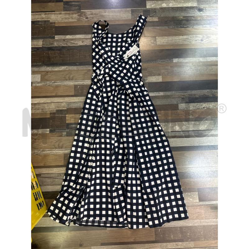 VESTITO DONNA SFIZIO BLU QUADRETTATO BIANCOLUNGO | Mercatino dell'Usato Montesilvano 3