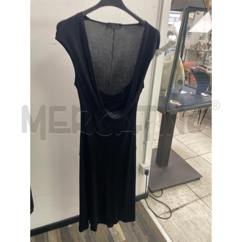 VESTITO DONNA SISLEY NERO LEGGERO BORCHIETTE ARGENTATE | Mercatino dell'Usato Montesilvano 1