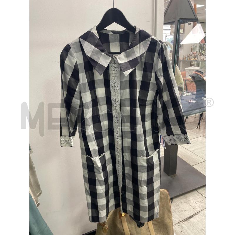 VESTITO DONNA SMARCHIATO BIANCO QUADRETTATO NERO | Mercatino dell'Usato Montesilvano 1